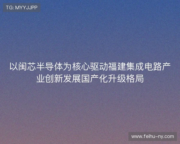 以闽芯半导体为核心驱动福建集成电路产业创新发展国产化升级格局